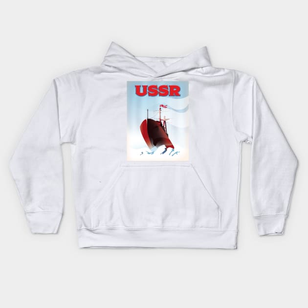 USSR Ice Breaker Kids Hoodie by nickemporium1